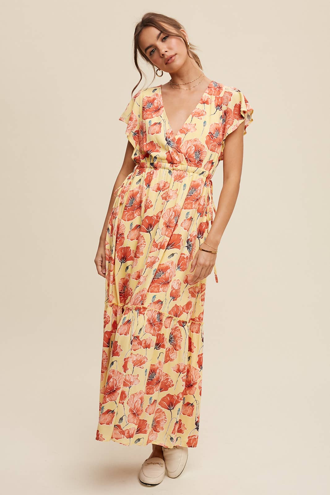 Poppy Floral Tiered Maxi Dress