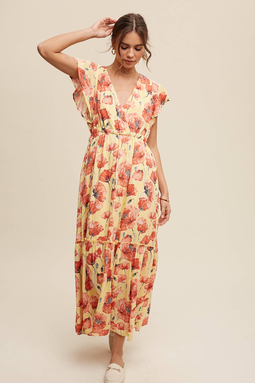 Poppy Floral Tiered Maxi Dress
