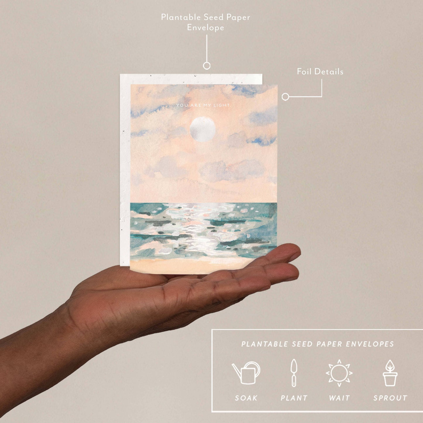 Moonlight - Love + Friendship Plantable Greeting Card