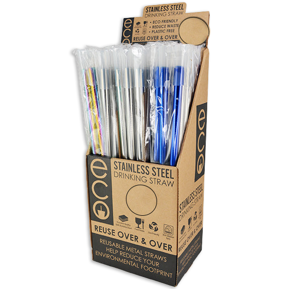Reusable Stainless Steel Straw with Rubber Mouth Guard