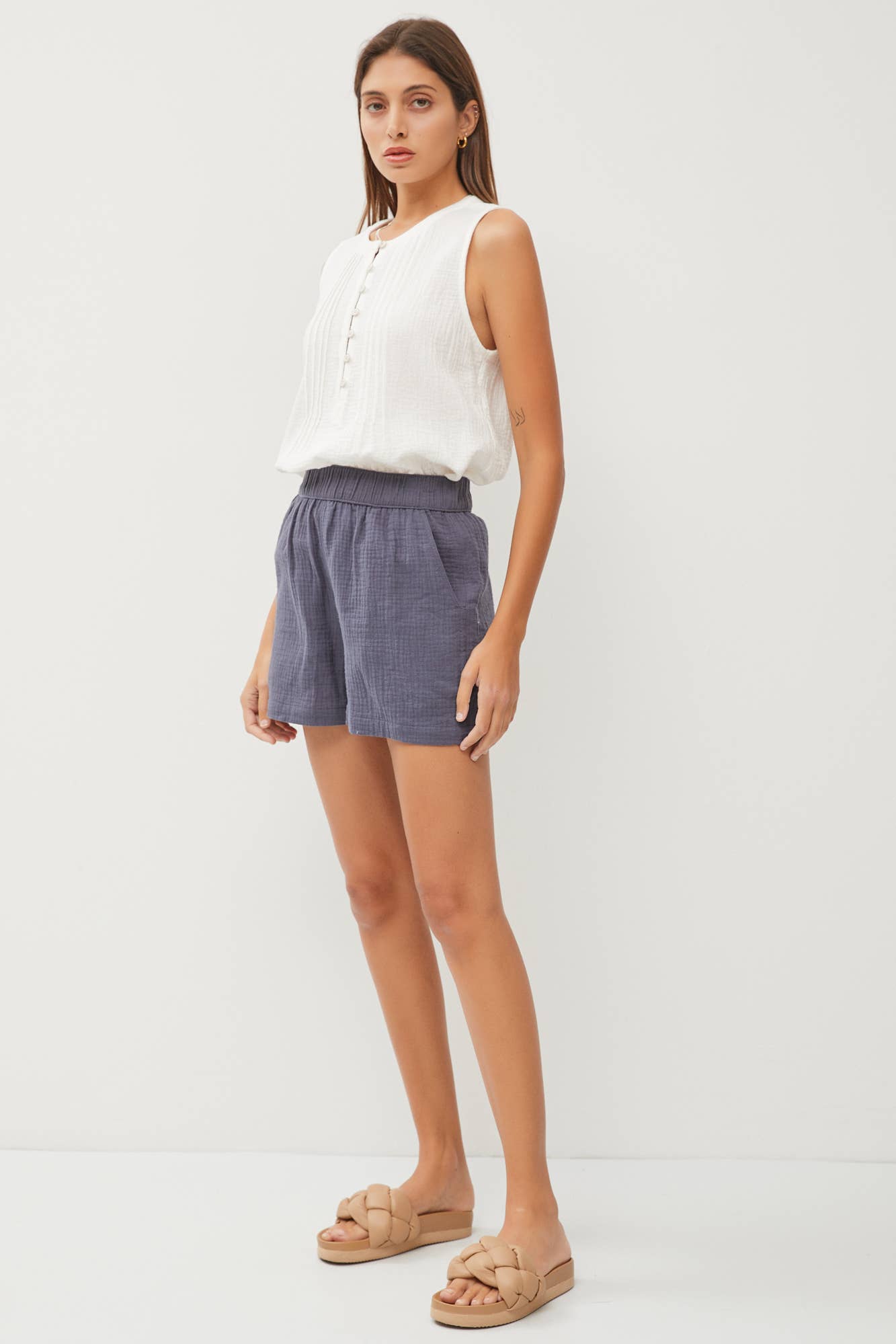 100% Cotton Pull On Shorts
