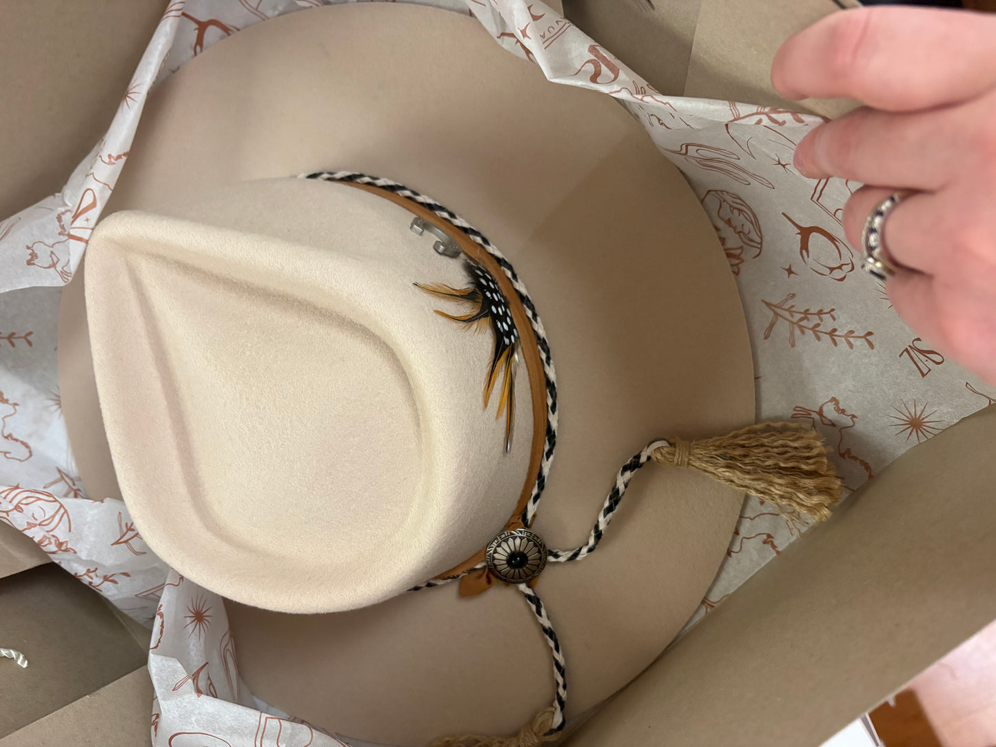 Braided Bolo Tassel Hat Band GiGi Pip