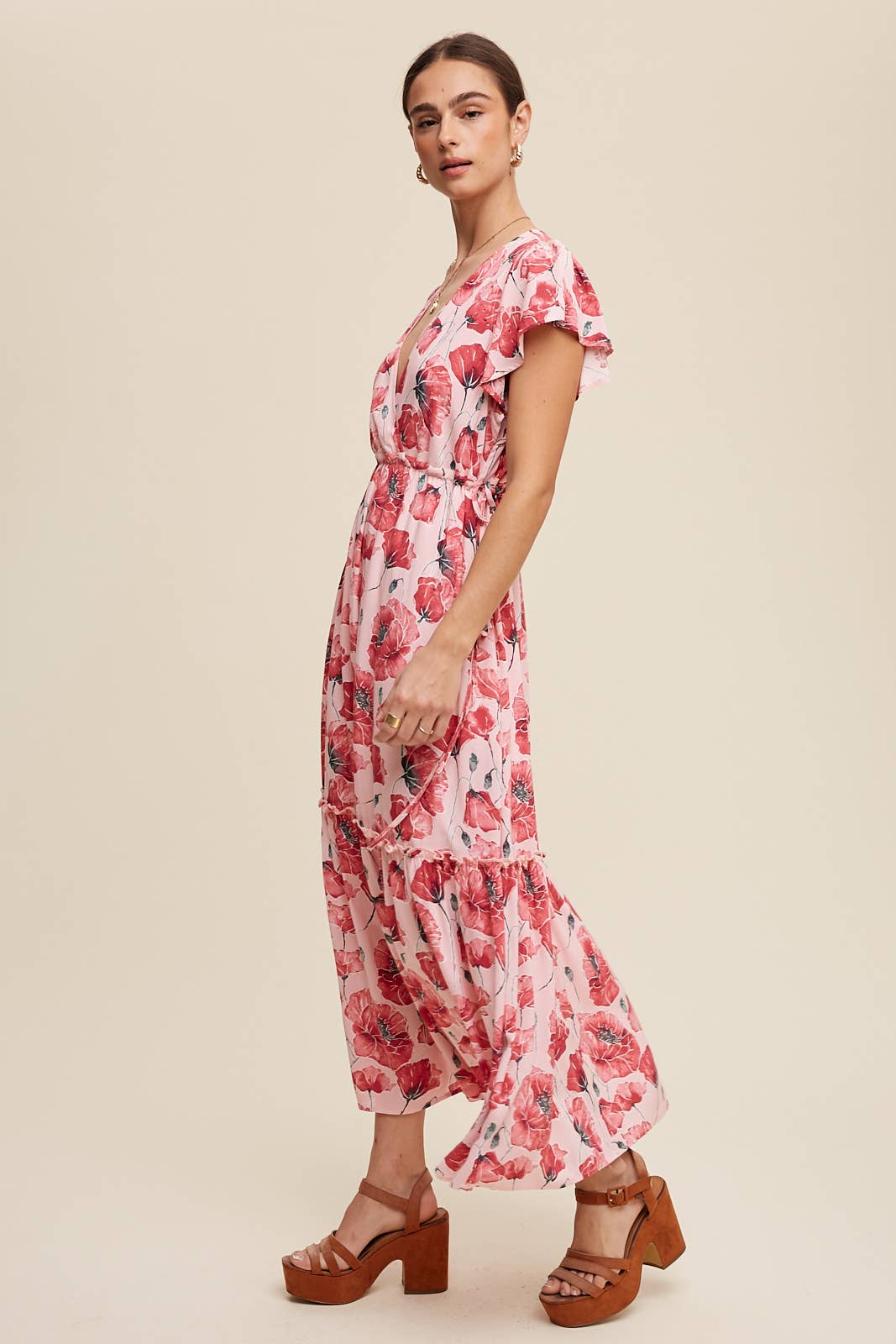 Poppy Floral Tiered Maxi Dress