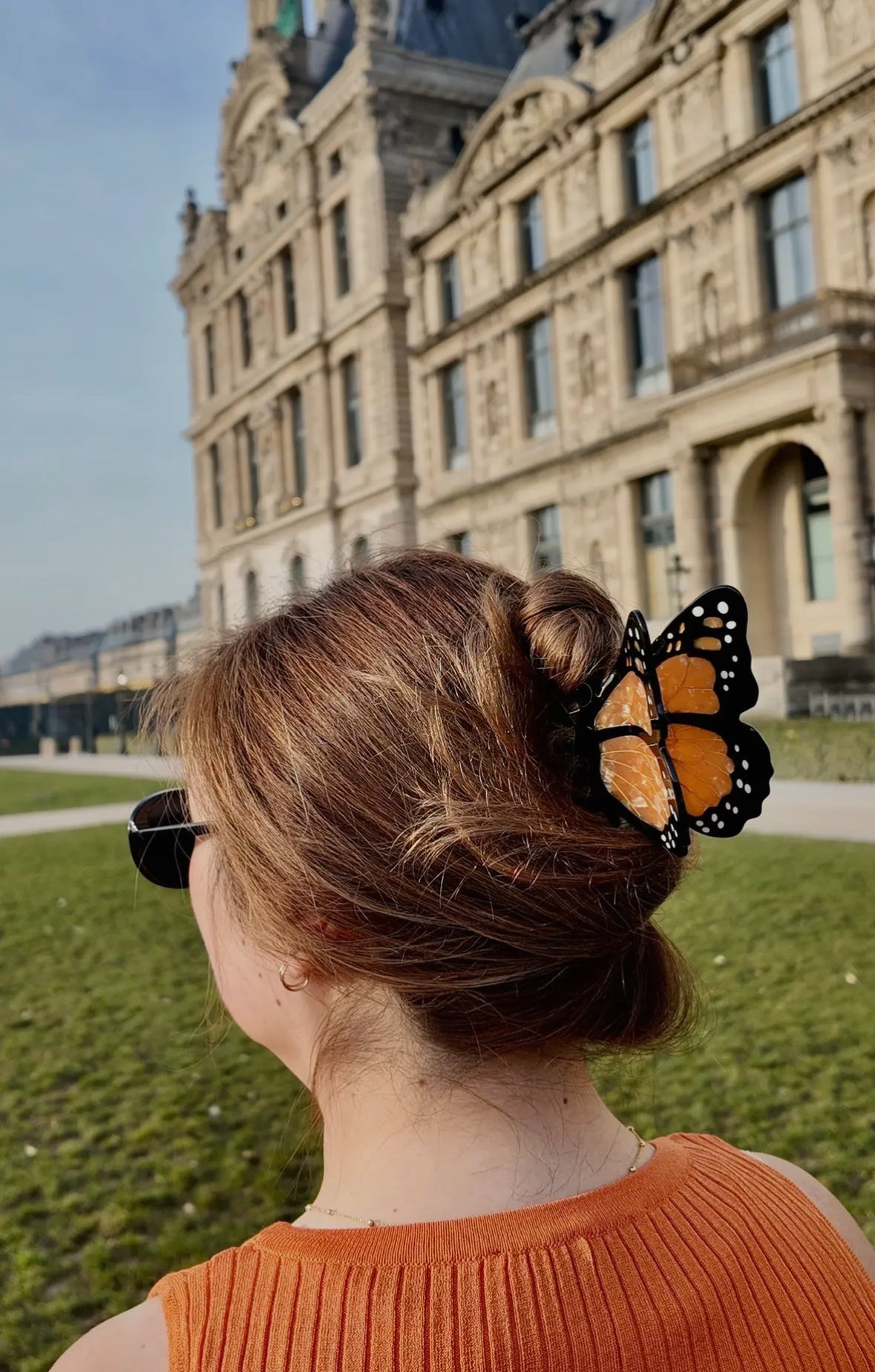 Hand-painted Limited Edition Monarch Butterfly Claw Clip