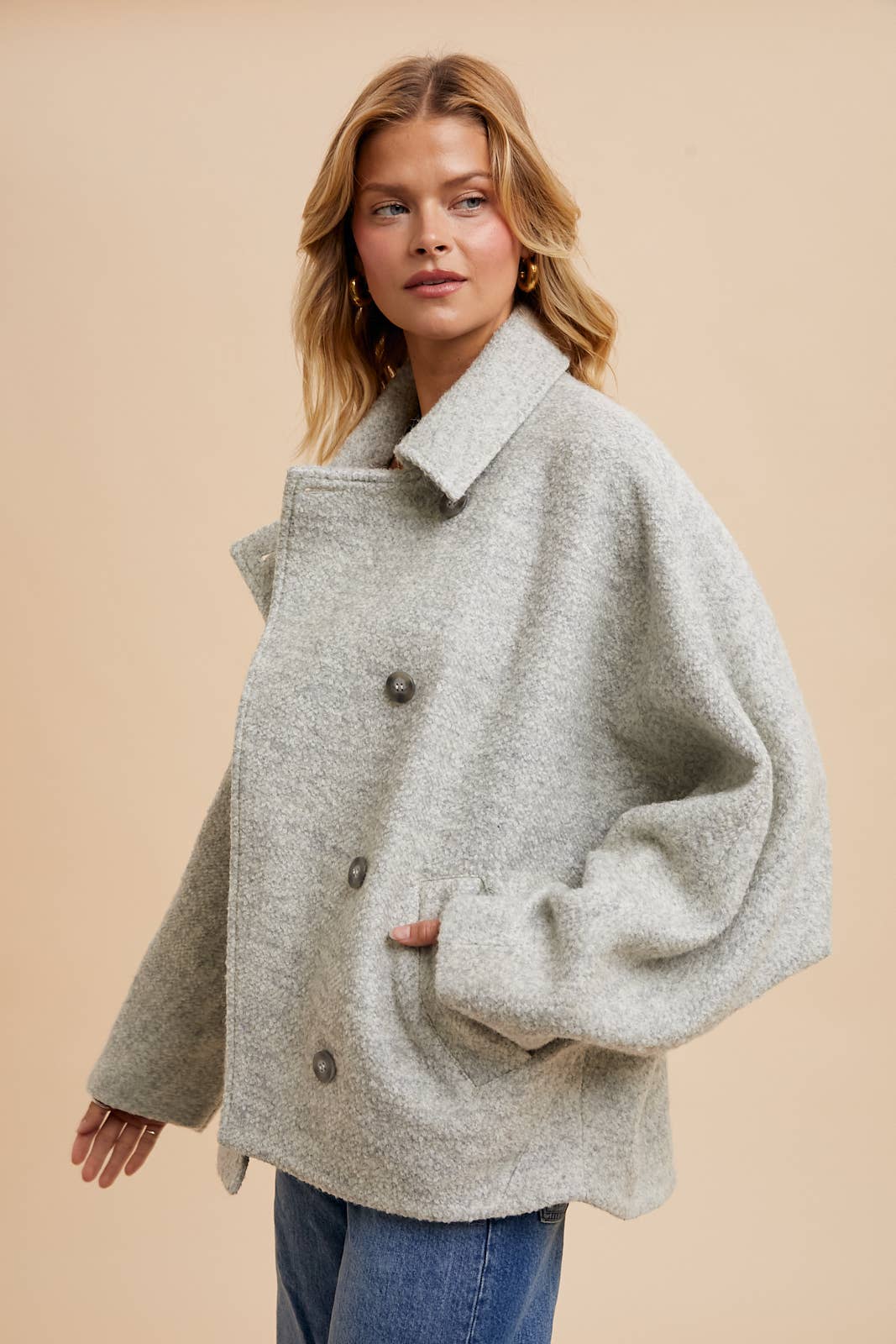 Grey Boucle Jacket