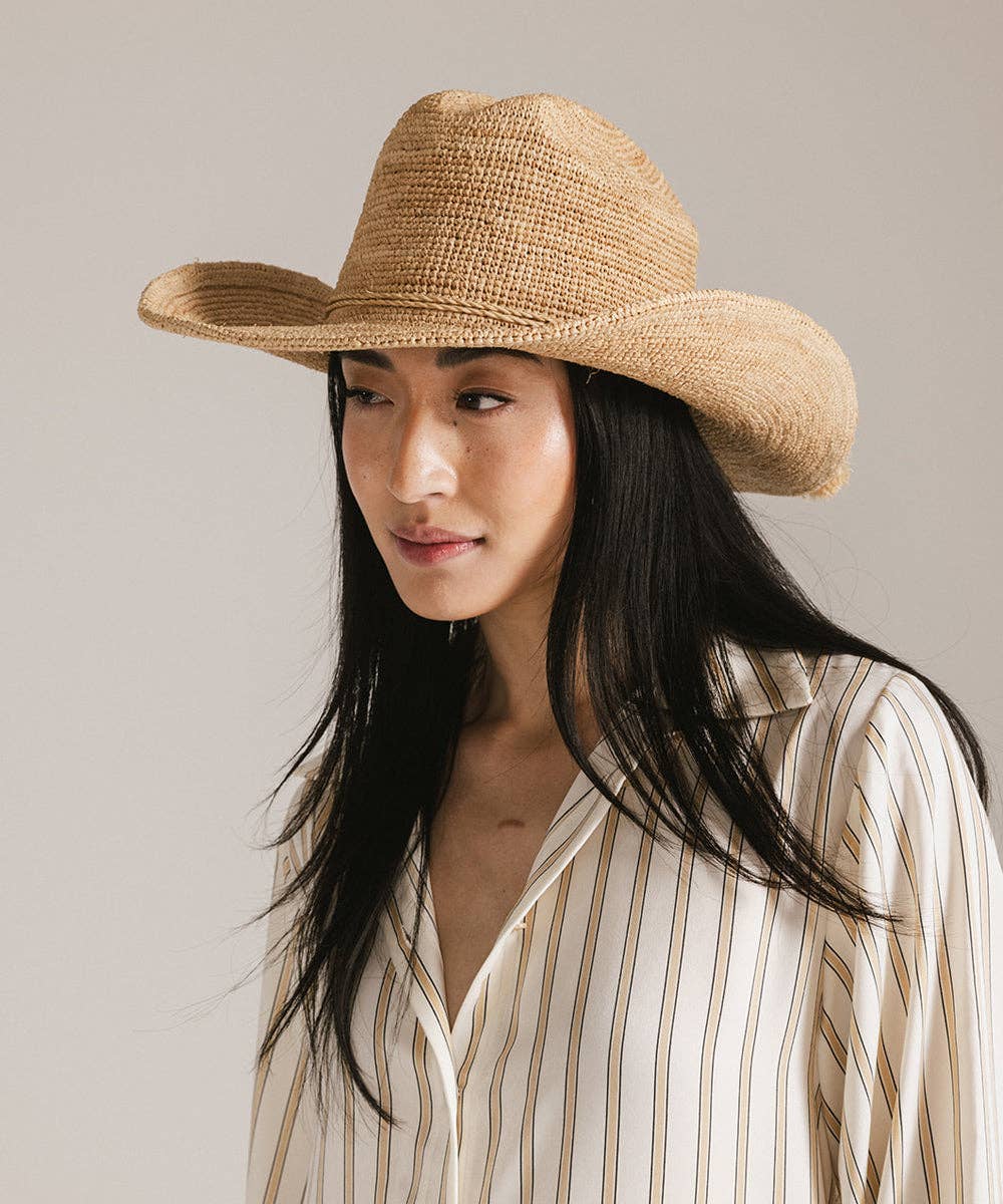 Packable Straw Cowboy Hat