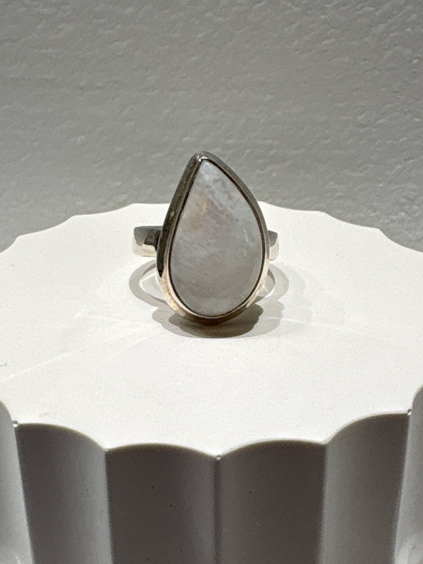 Moonstone Sterling Silver Ring Size 5