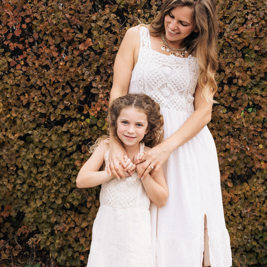 Soft White Crochet Dress - Women