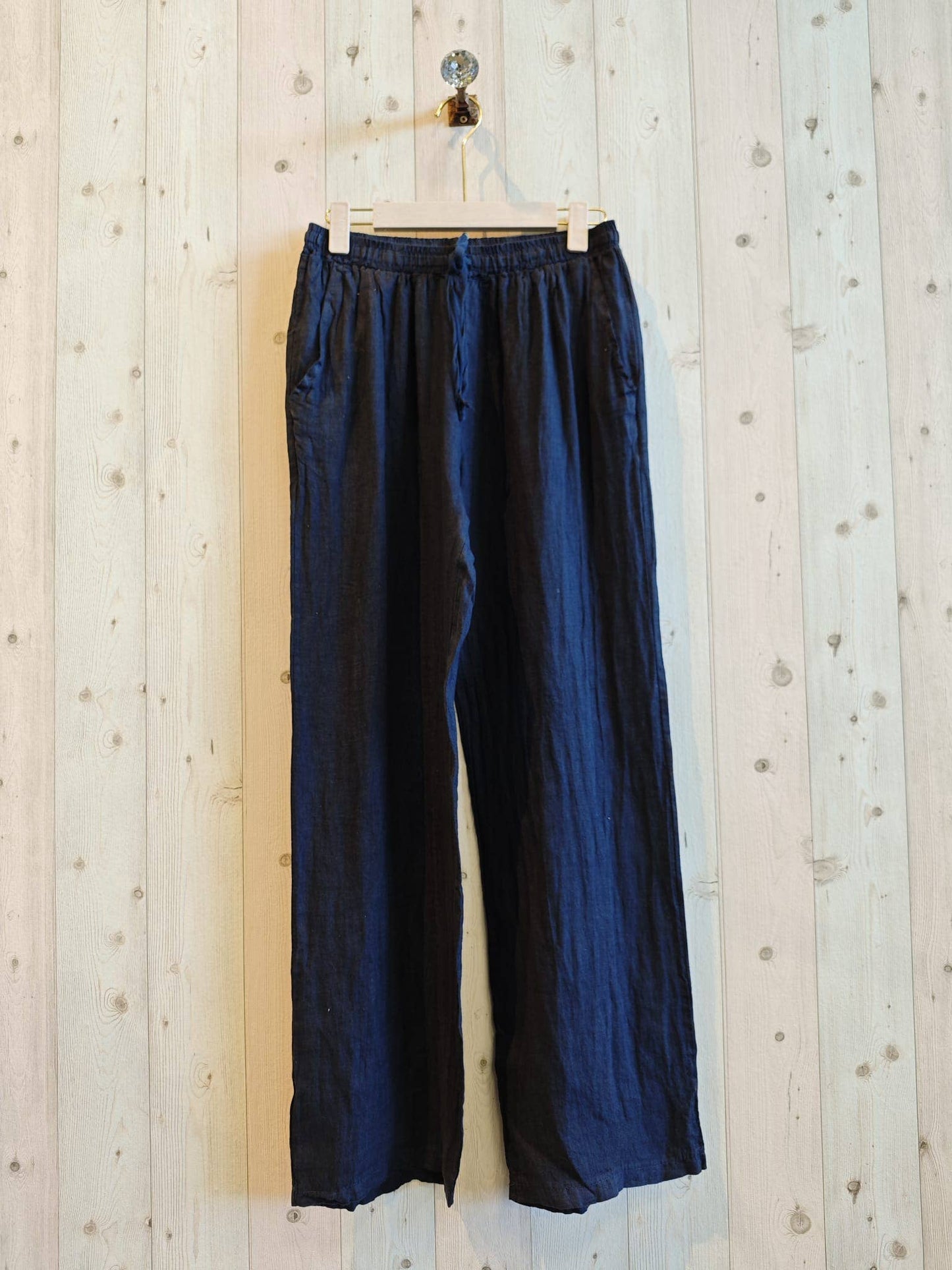 Basic Straight Leg Italian Linen Pants