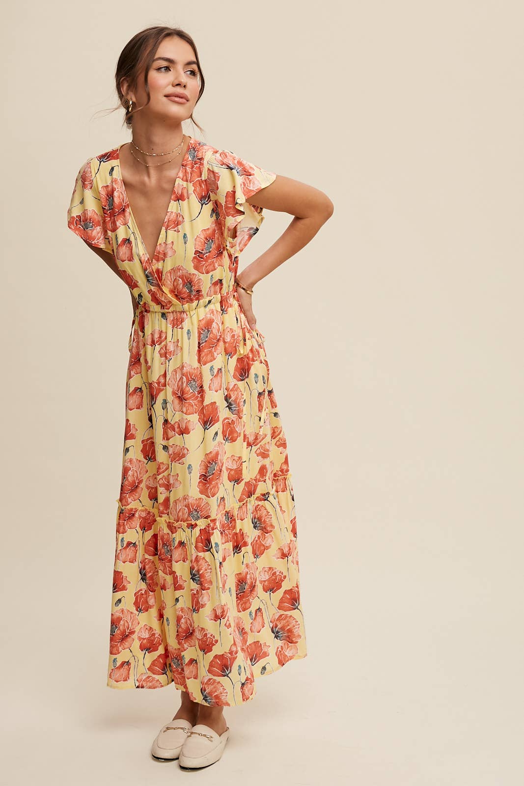 Poppy Floral Tiered Maxi Dress