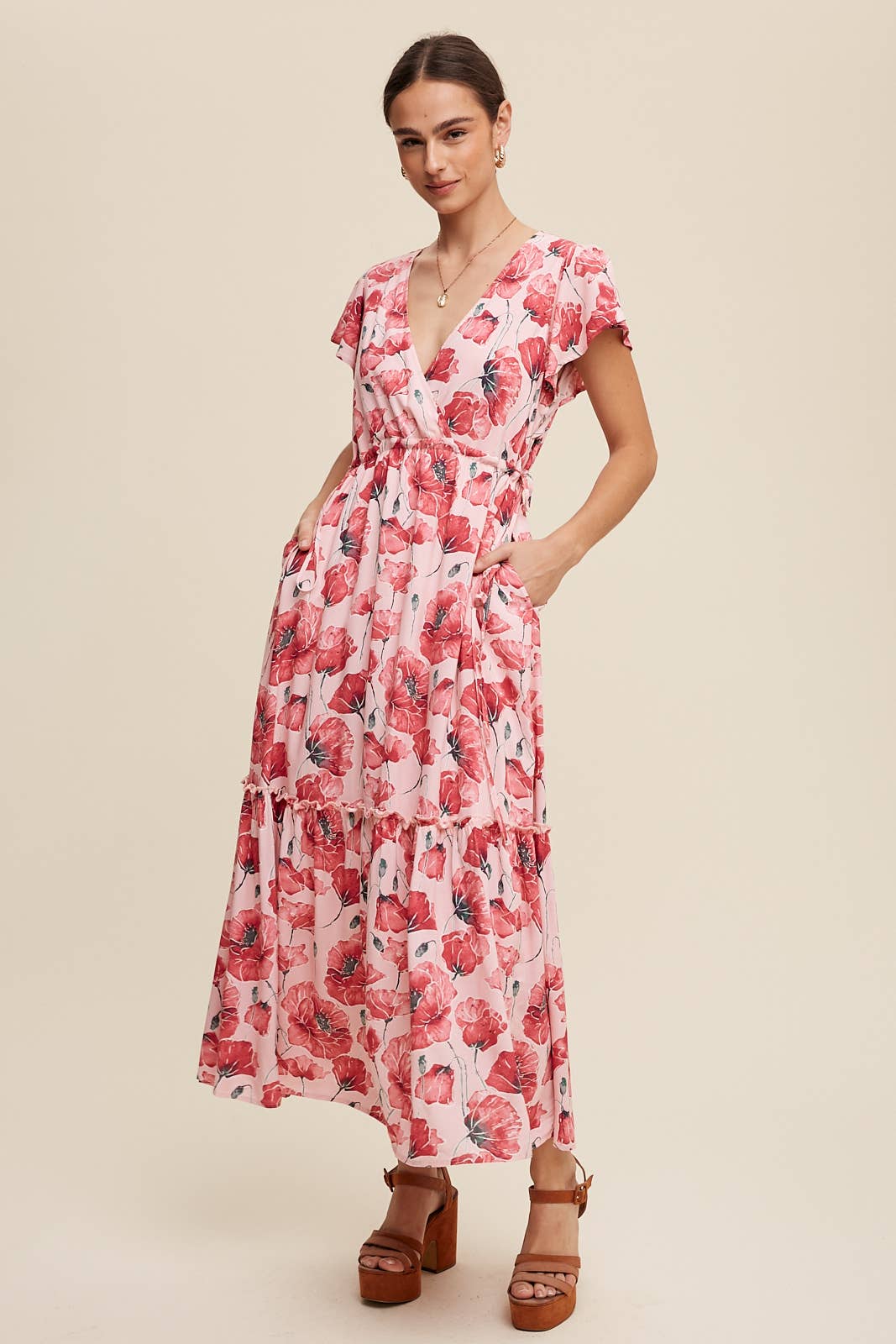 Poppy Floral Tiered Maxi Dress