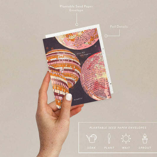 Disco Birthday Eco friendly Greeting Card