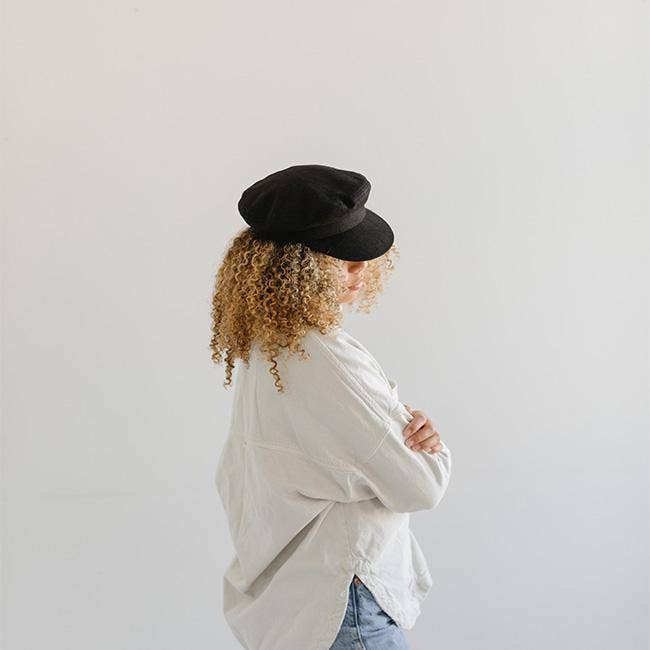 Linen Newsboy Cap by GiGi Pip