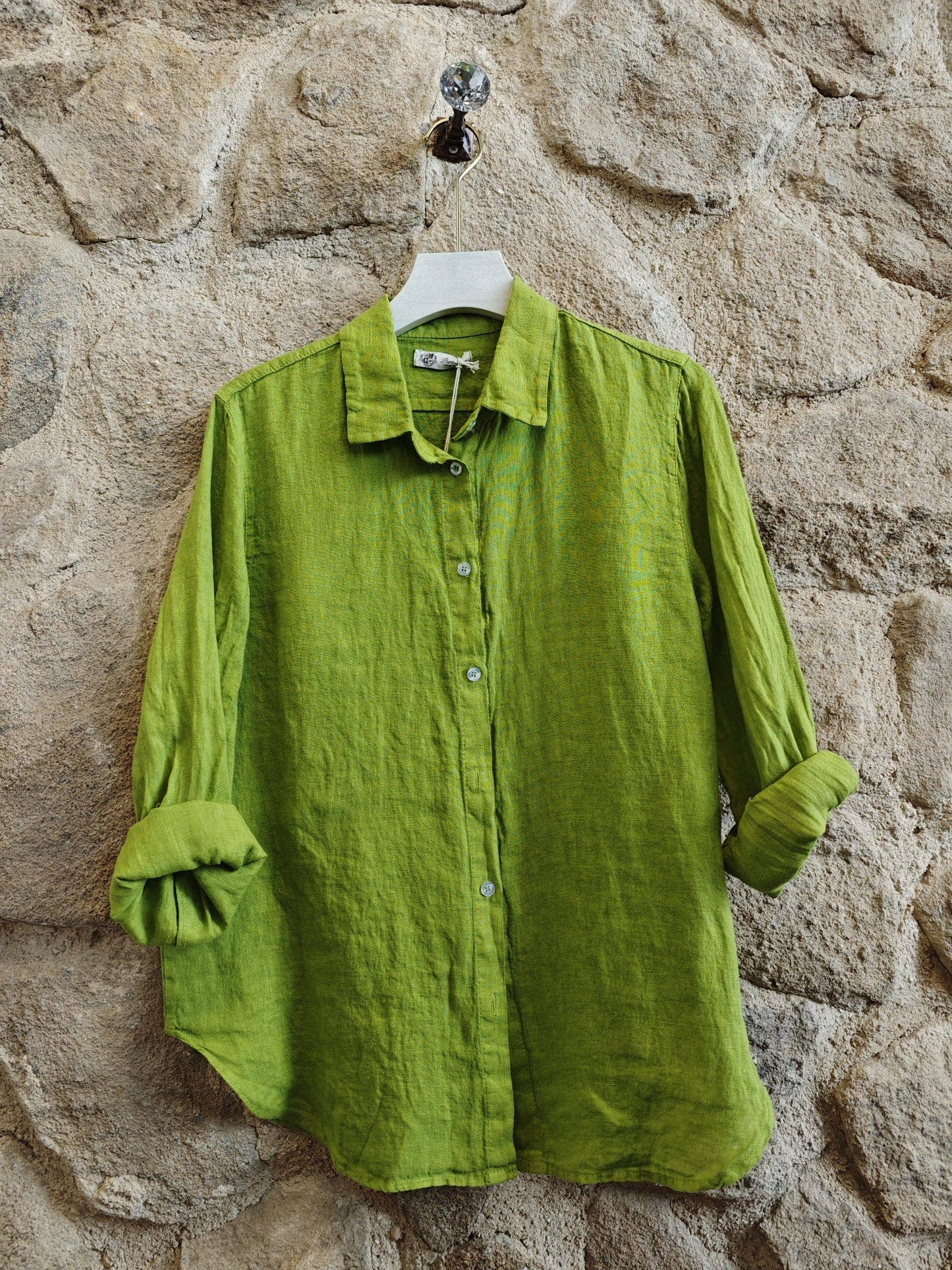 100% Linen Button Down Blouse
