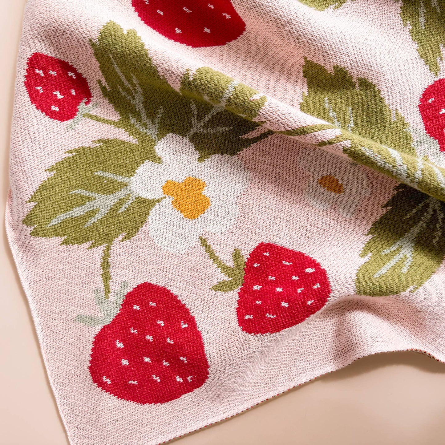 Blanket Strawberry Bunny Organic Baby Decor Christmas Gift