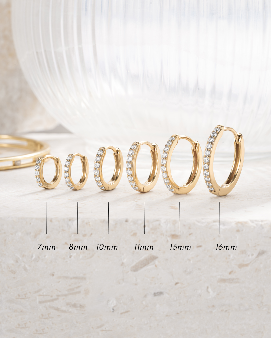 Studded Gold & Silver Huggies