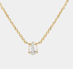 Solitaire Collection- Steel 14K gold - Layering Necklace 