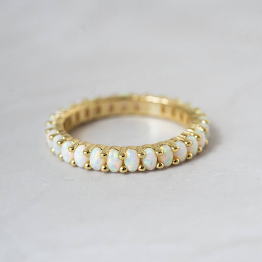 Opal Gold Eternity Ring