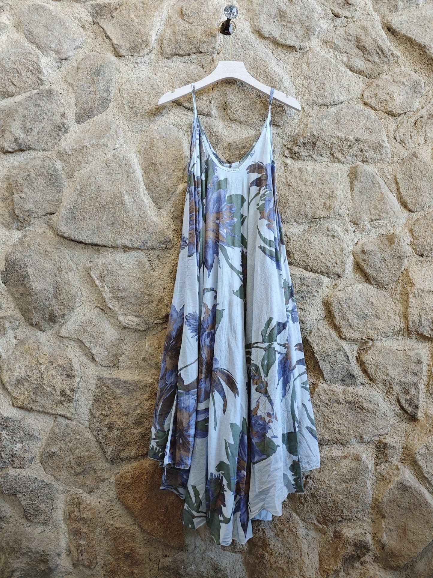 Floral 2-piece Dress Set 100% Italian Linen