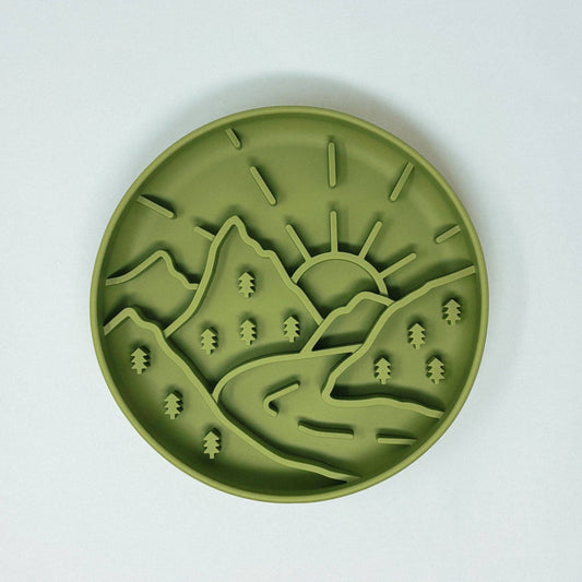 Mountaineer Slow Feeder | Mountain Silicone Suction Dog Bowl