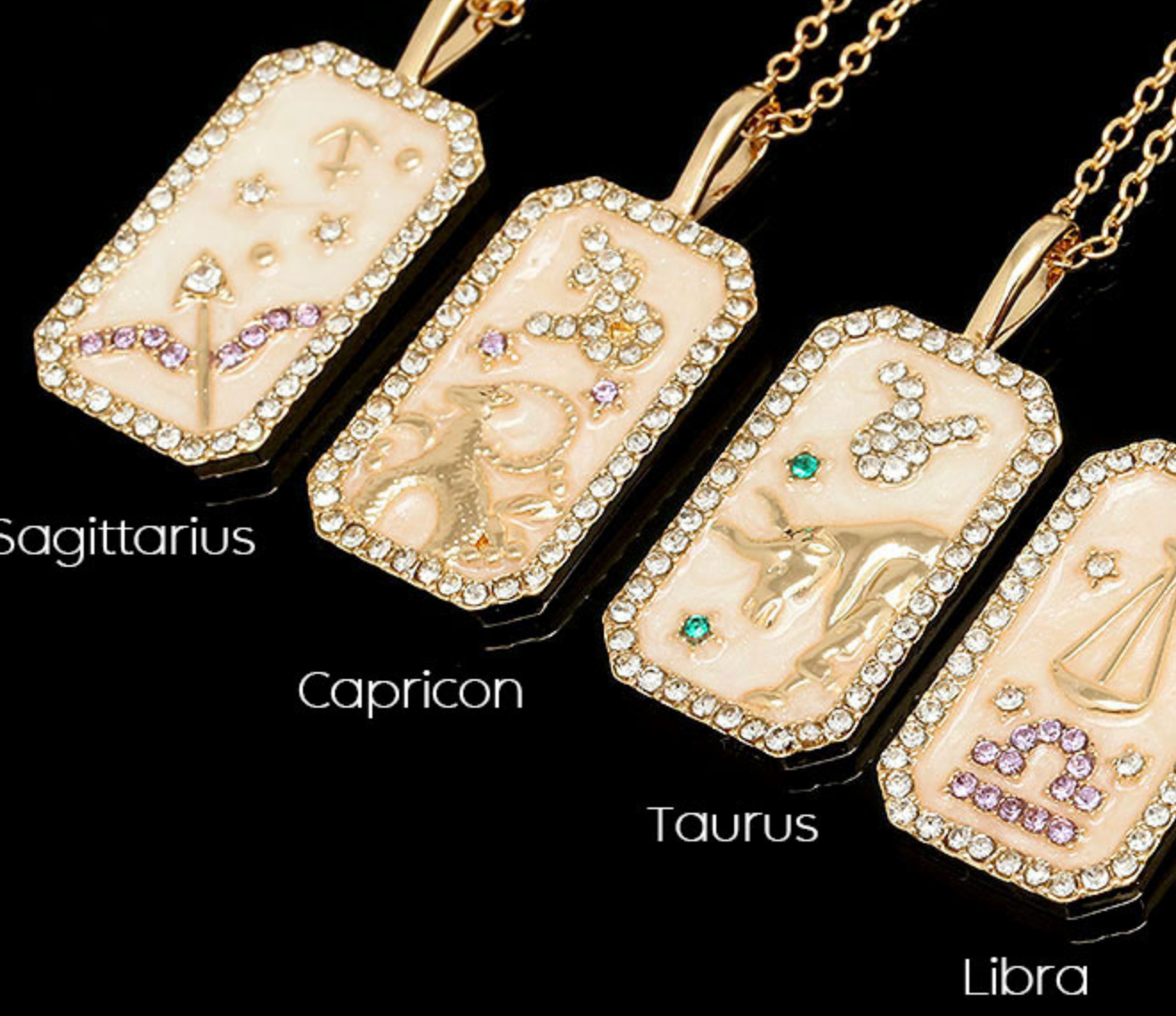 Capricorn Astrological Zodiac Necklace - Tarot Card Collection