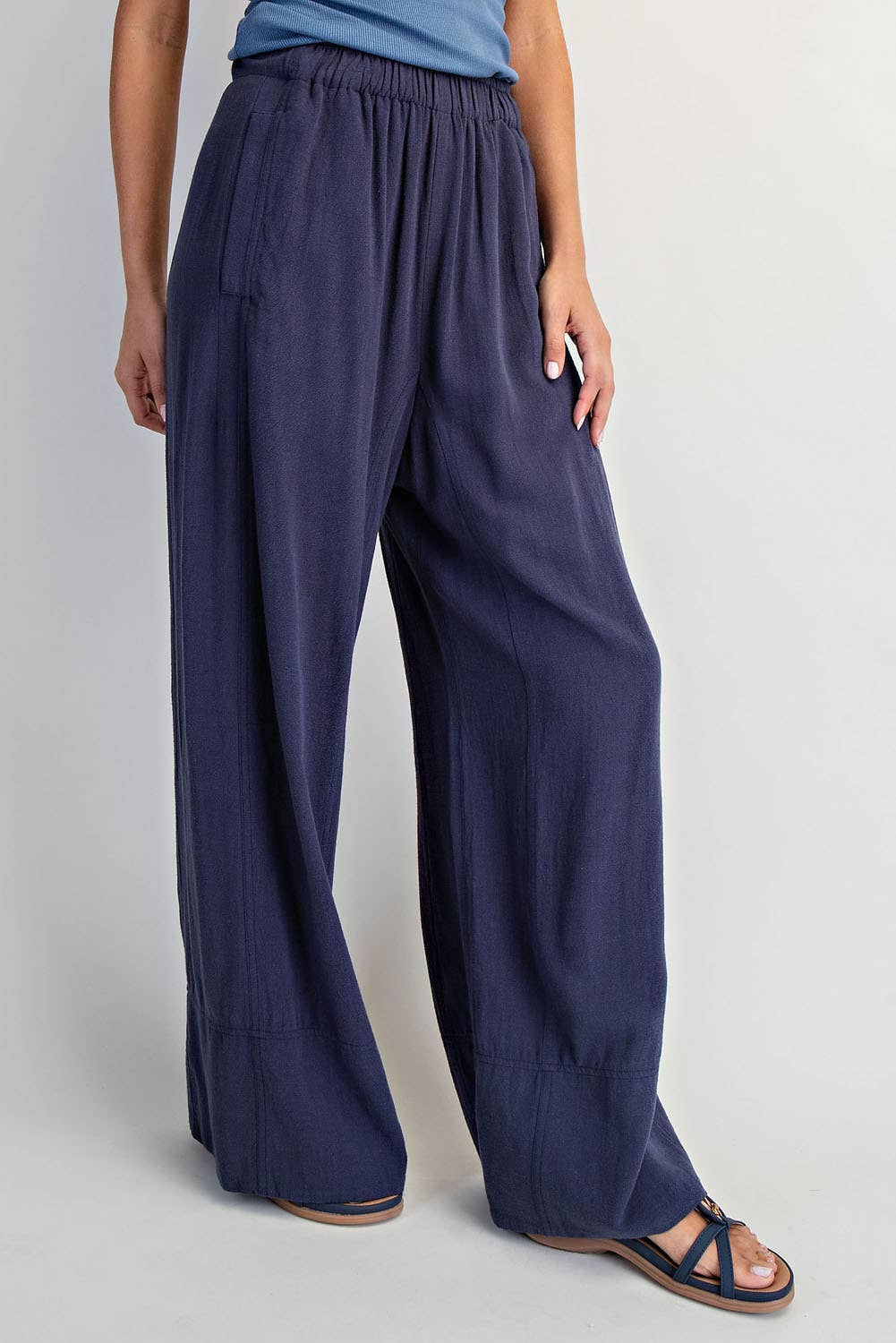 Linen Blend Athleisure Trousers