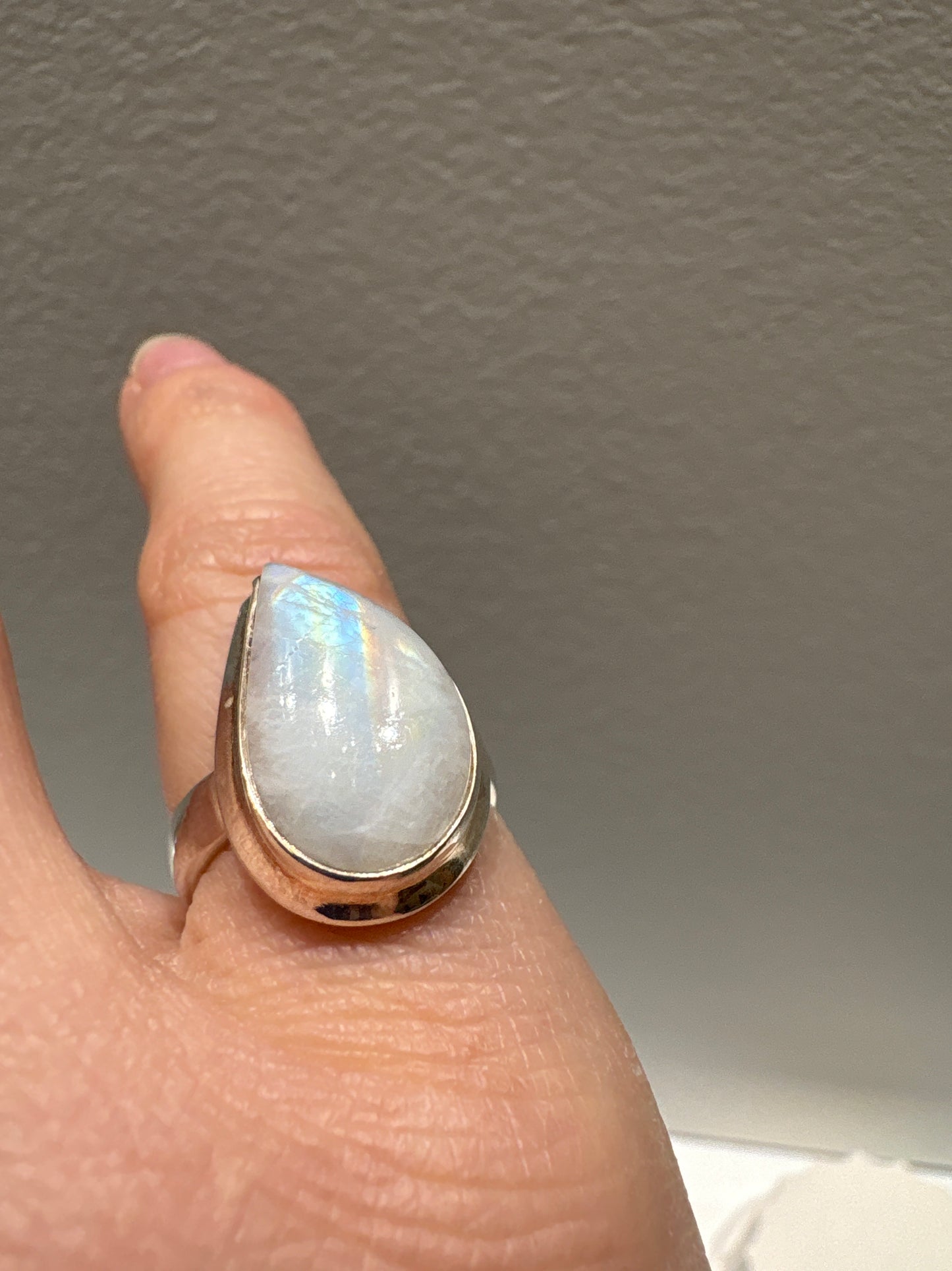 Moonstone Sterling Silver Ring Size 5