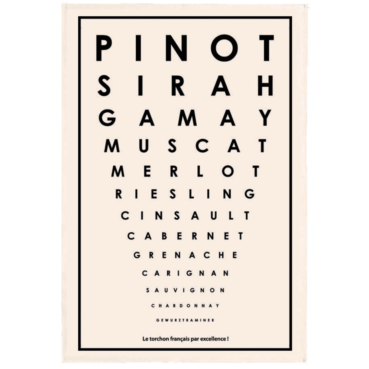 French Grape Variety Tea Towel - SAUVAGE ZSA™