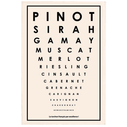 French Grape Variety Tea Towel - SAUVAGE ZSA™