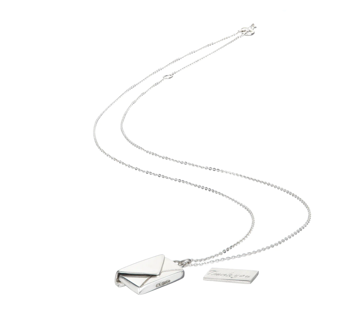 Love Letter 14K Gold Steel  Envelope and Letter necklace