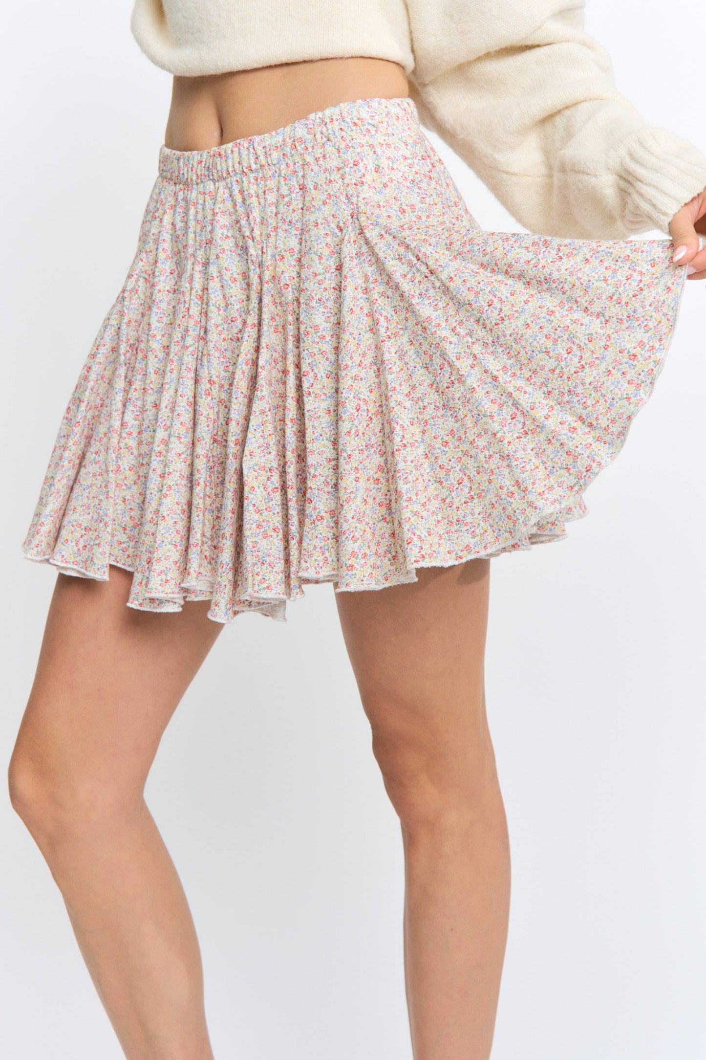 Floral Flirty Summer Mini Skirt
