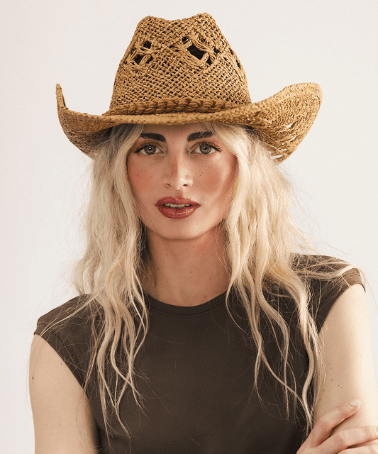 Remy Vented Straw Cowboy Hat by GiGi Pip