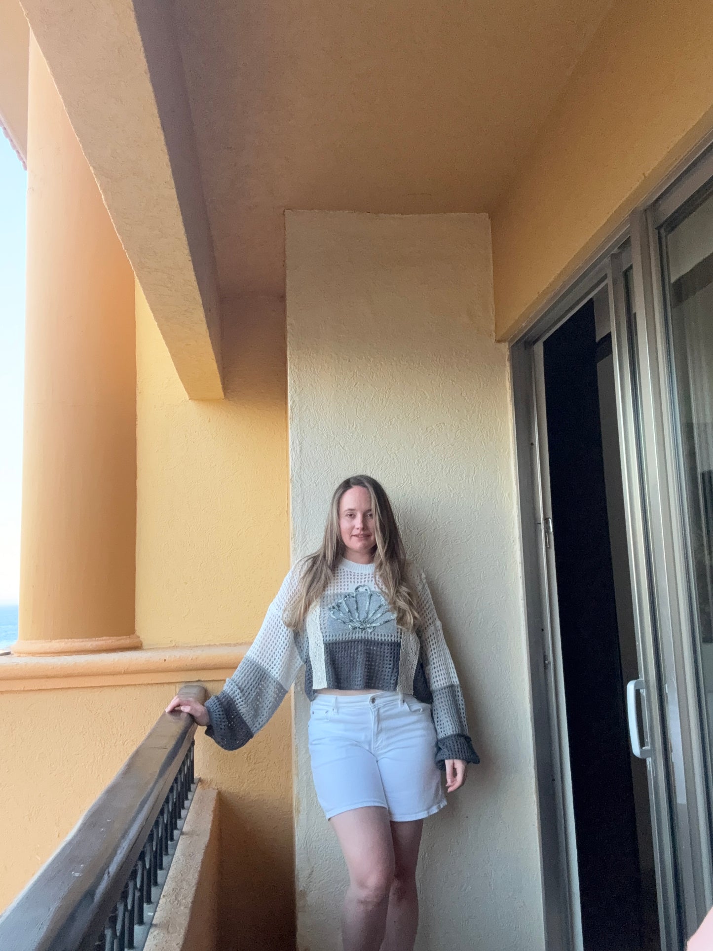 Shell Open Knit Boho Summer Sweater