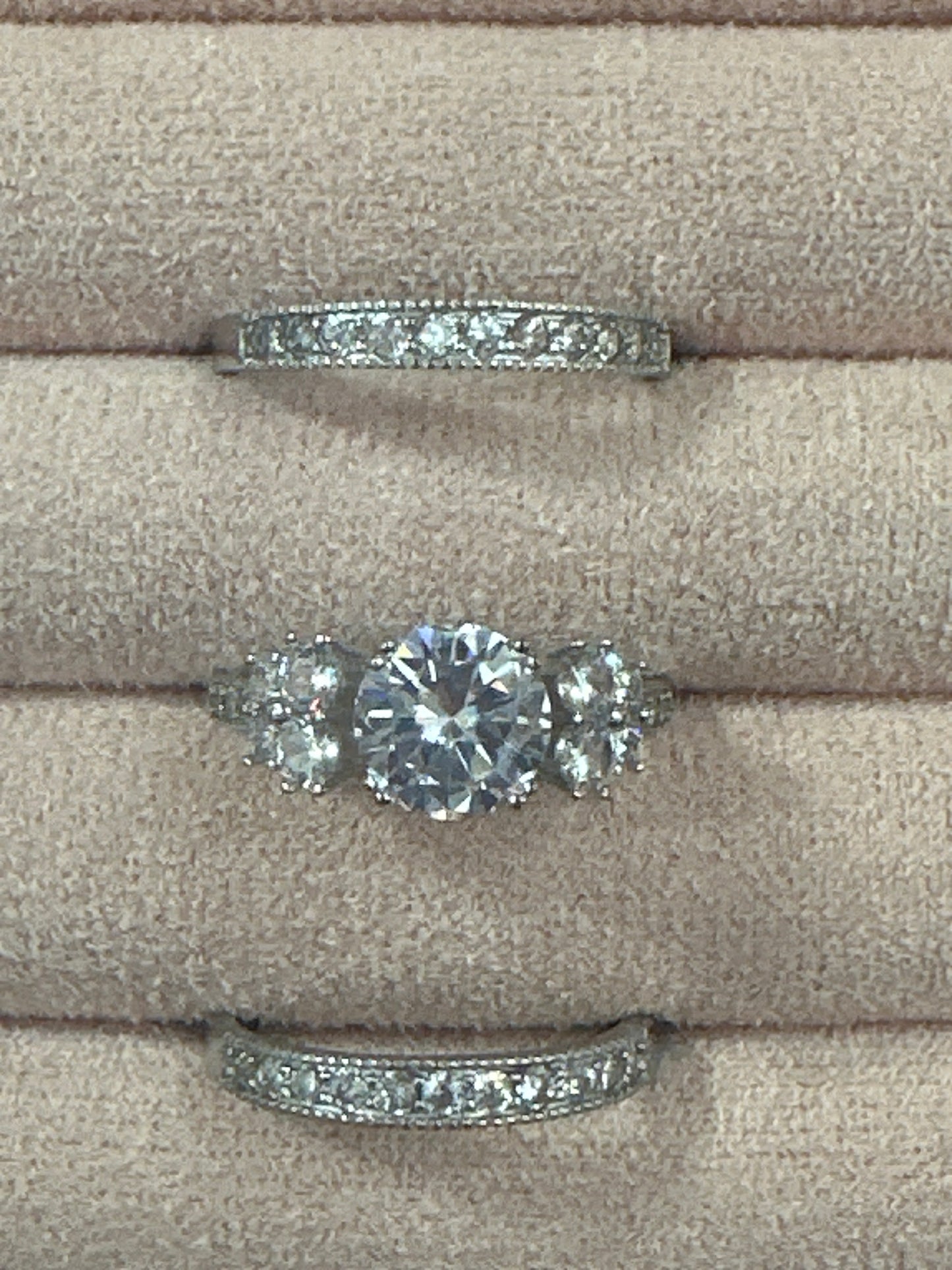 Stacking .925 Sterling Silver Travel Rings Size 8