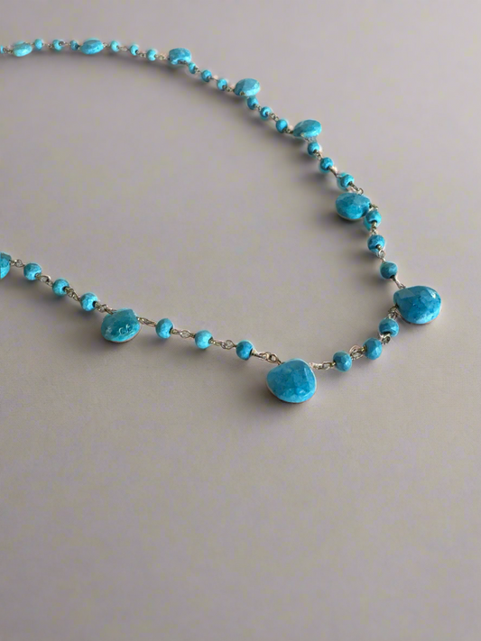 Parisienne Turquoise Beaded Necklace