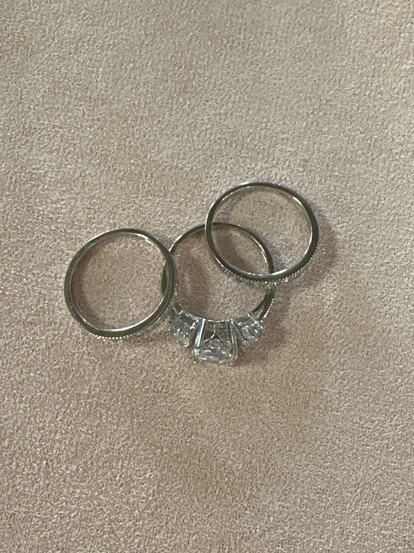 Stacking .925 Sterling Silver Travel Rings Size 8