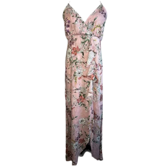 Halter Ruffle Floral Dress