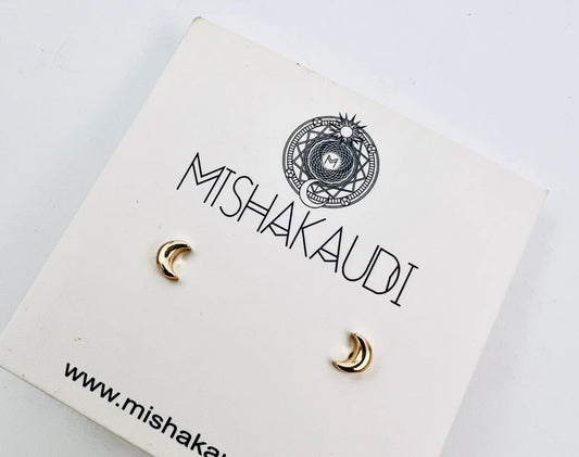 Mini Moon Stud Earrings