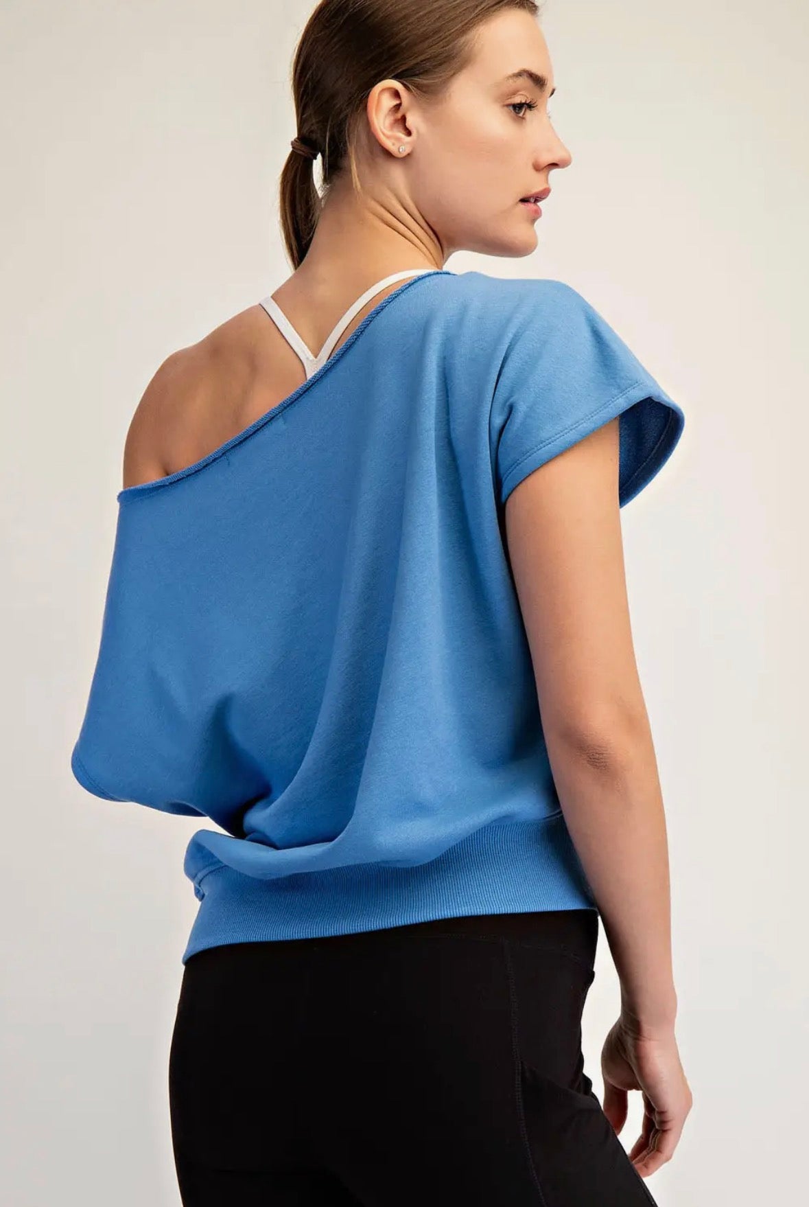 French Terry Off the Shoulder Athletic Top – SAUVAGE ZSA®