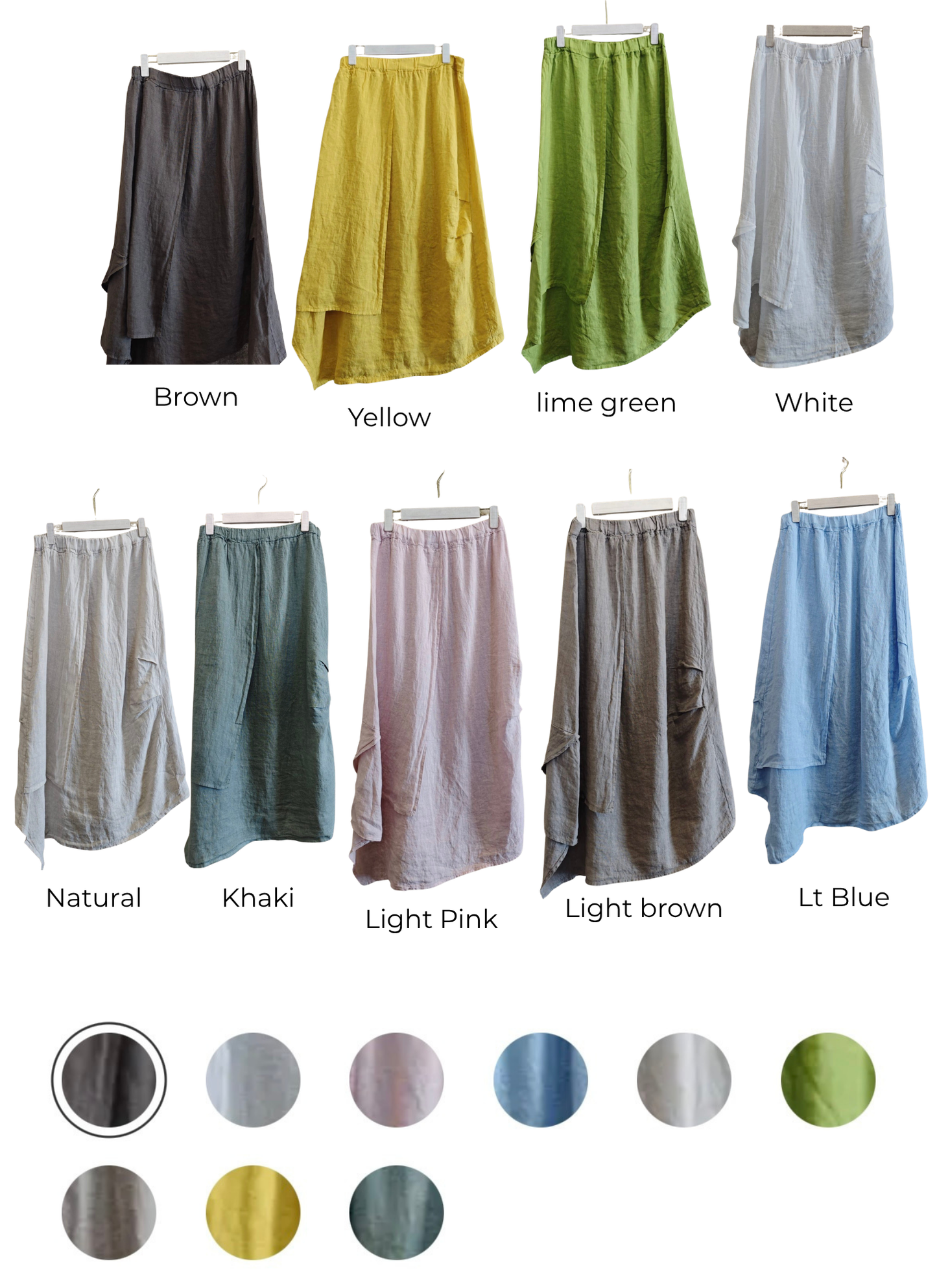 100% Italian Linen Skirt