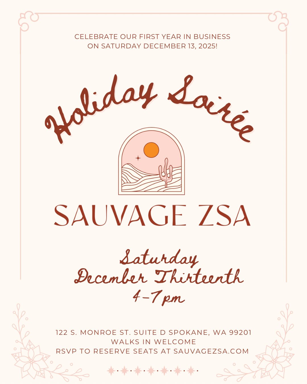 SVZ ONE YEAR ANNIVERSARY! FIRST ANNUAL HOLIDAY SOIRÉE