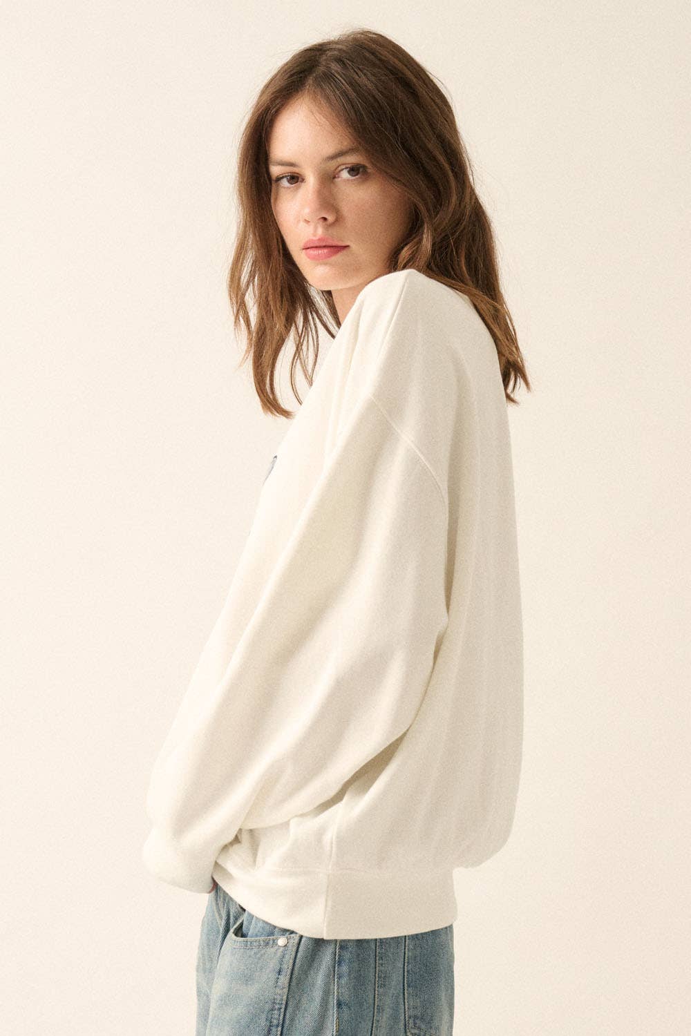Whale Mother and Calf Graphic Pullover Sweater