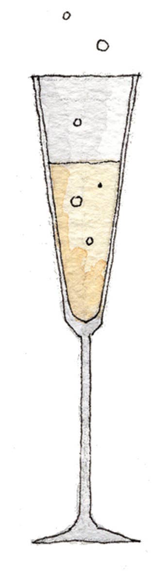 Eco Gift Tags with Watercolor Champagne Glasses