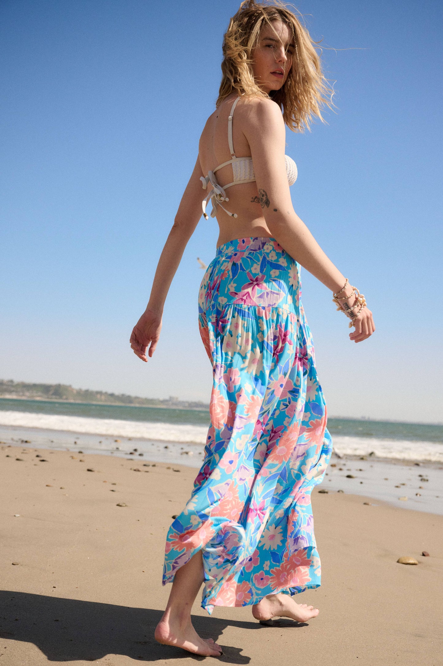 Summer Floral Maxi Skirt