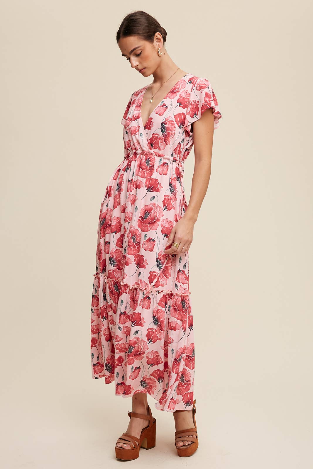 Poppy Floral Tiered Maxi Dress