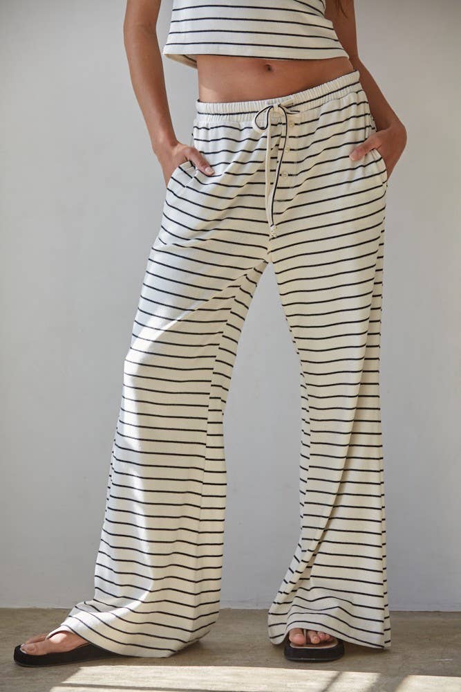 Knit Striped Waist Lounge Pants