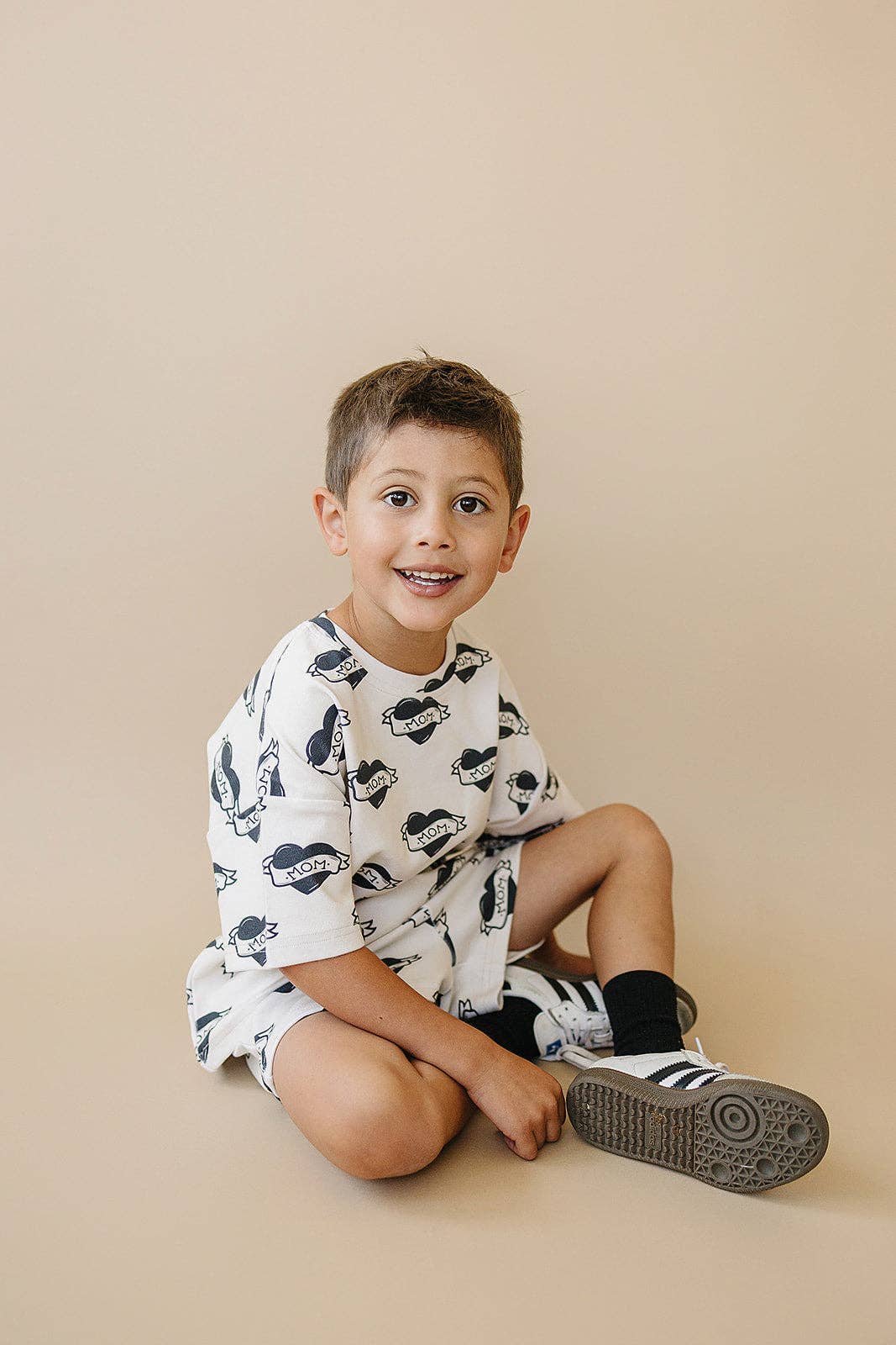 Kids Cotton Shorts Set | Mom tattoo