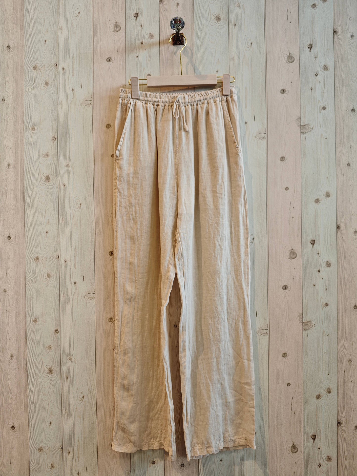Basic Straight Leg Italian Linen Pants