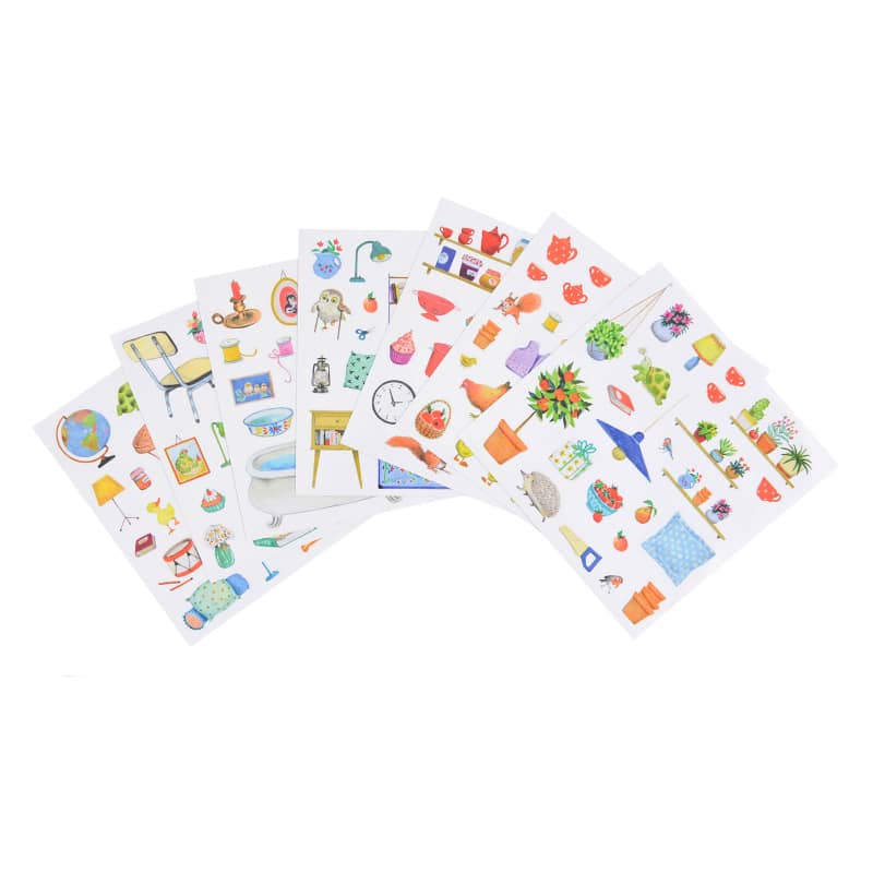 Coloring Book & Assorted Stickers - Big Happy Family