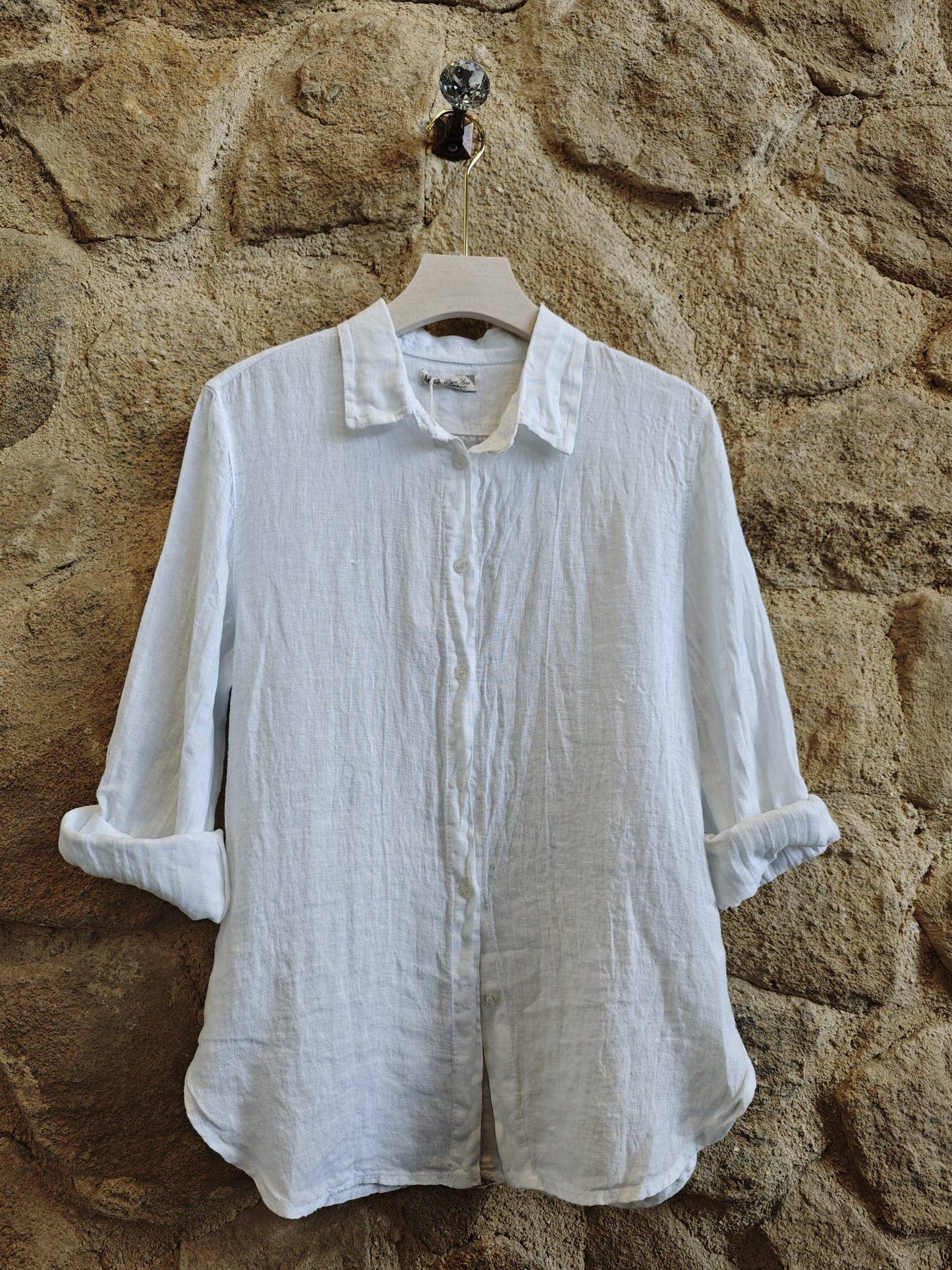 100% Linen Button Down Blouse